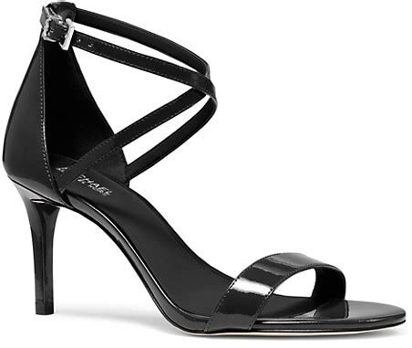 michael michael kors footwear ava strappy patent leather heel mens|MICHAEL Michael Kors Ava Patent Leather Strappy Sandals.